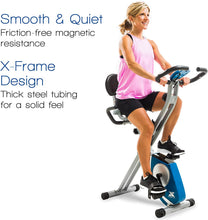 Load image into Gallery viewer, XTERRA Fitness FB350 Folding Exercise Bike, Silver