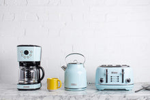 Load image into Gallery viewer, Haden 75032 Heritage Innovative 12 Cup Capacity Programmable Vintage Retro Home Countertop Coffee Maker Machine with Glass Carafe, Turquoise Blue