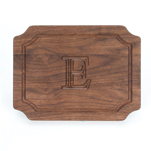 BigWood Boards W300-E Cutting Board, Monogrammed Wedding Gift Cutting Board, Small Cheese Board, Walnut Wood Serving Tray,