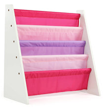 Load image into Gallery viewer, Tot Tutors Kids Book Rack Storage Bookshelf, White/Pastel (Pastel Collection)
