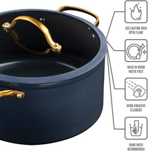 Load image into Gallery viewer, Thyme &amp; Table 12-Piece Nonstick Ceramic Cookware Set, Blue/Ideal for cooking exquisite dishes/Mom needs it/Ideal product for Chef/This product should not be missing in your home.
