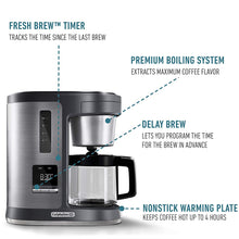 Load image into Gallery viewer, Calphalon Special Brew 10-Cup Coffee Maker, Dark Stainless Steel