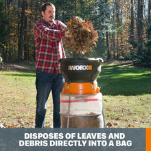 Load image into Gallery viewer, WORX WG430 13 Amp Foldable Bladeless Electric Leaf Mulcher, Red