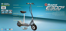 Load image into Gallery viewer, Razor E300S Seated Electric Scooter - Matte Gray