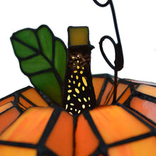 Load image into Gallery viewer, River of Goods 9" H Patch The Pumpkin Stained Glass Accent Lamp