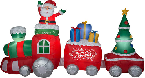 Gemmy 11.5' Giant Airblown Inflatable Mixed Media Train Scene