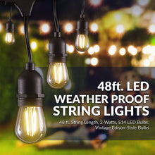 Load image into Gallery viewer, Newhouse Lighting Outdoor String Lights with Hanging Sockets | Weatherproof Technology | Incandescent | Heavy Duty