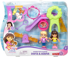 Load image into Gallery viewer, Fisher-Price Nickelodeon Dora &amp; Friends, Doggie Park Friends Dora and Alana