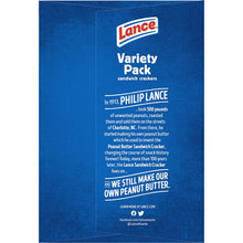 Load image into Gallery viewer, Lance Sandwich Crackers, Variety Pack with ToastChee and Toasty with Peanut Butter and Captain's Wafers with Cream Cheese, 20 Ct