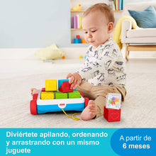 Load image into Gallery viewer, Fisher-Price Pull-Along Activity Blocks, Toy Wagon for Babies