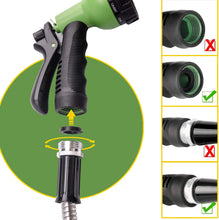 Load image into Gallery viewer, JAHRSTIM Titan Steel Strong Heavy-Duty Steel Metal Hose with 10 Nozzle Settings, Durable Rubber Gaskets and Tear Resistant, 3/4&quot; Diameter