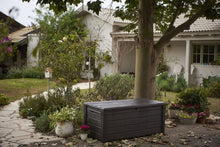 Load image into Gallery viewer, Keter Brightwood 120 Gallon Outdoor Garden Resin Patio Storage Furniture Deck Box