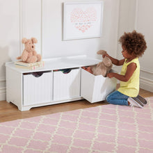 Load image into Gallery viewer, KidKraft Nantucket Storage Bench - White