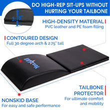 Load image into Gallery viewer, Yes4All Ab Exercise Mat with Tailbone Protecting Pad, Abdominal Wedge – Support for Abs Workout, Sit Up – Abdominal Mat Tailbone Protector (Black)