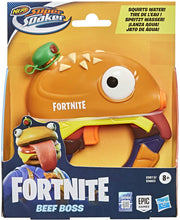 Load image into Gallery viewer, Nerf Super Soaker Fortnite Beef Boss Water Blaster -- Fortnite Beef Boss Character Design -- Easy-to-Carry Micro Size -- for Kids, Youth, Adults