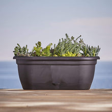 Load image into Gallery viewer, Bloem LWB1800 Lucca Self Watering Window Box Planter, 18-Inch, Black