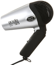 Load image into Gallery viewer, Andis 1875-Watt Fold-N-Go Ionic Hair Dryer, Silver/Black (80020)
