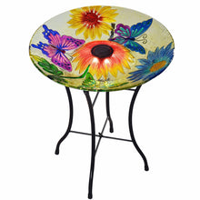 Load image into Gallery viewer, Peaktop 3206880 Solar Bird Baths, Yellow/Orange
