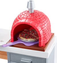Load image into Gallery viewer, Barbie Outdoor Furniture Set with Brick Pizza Oven, Plus Food and Serving Pieces