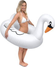 Load image into Gallery viewer, GoFloats Inflatable Swan Pool Float Party Tube, Float in Style (for Adults and Kids)