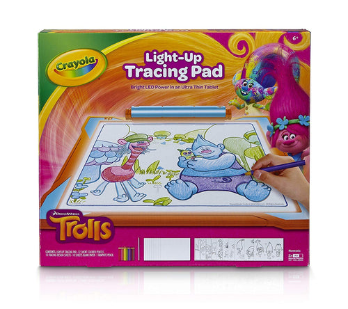 Crayola Trolls Light-Up Tracing Pad, Coloring Board for Kids, Gift, Toys for Girls, Ages 6, 7, 8, 9