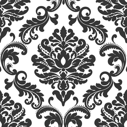 Brewster Ariel Damask Peel and Stick Wallpaper