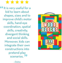 Load image into Gallery viewer, Melissa &amp; Doug 100-Piece Wood Blocks Set