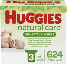 Load image into Gallery viewer, Huggies Natural Care Sensitive Baby Wipes, Unscented