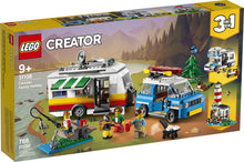 Load image into Gallery viewer, LEGO Creator 3in1 Caravan Family Holiday 31108 Vacation Toy Building Kit for Kids Who Love Creative Play and Camping Adventure Playsets with Cute Animal Figures
