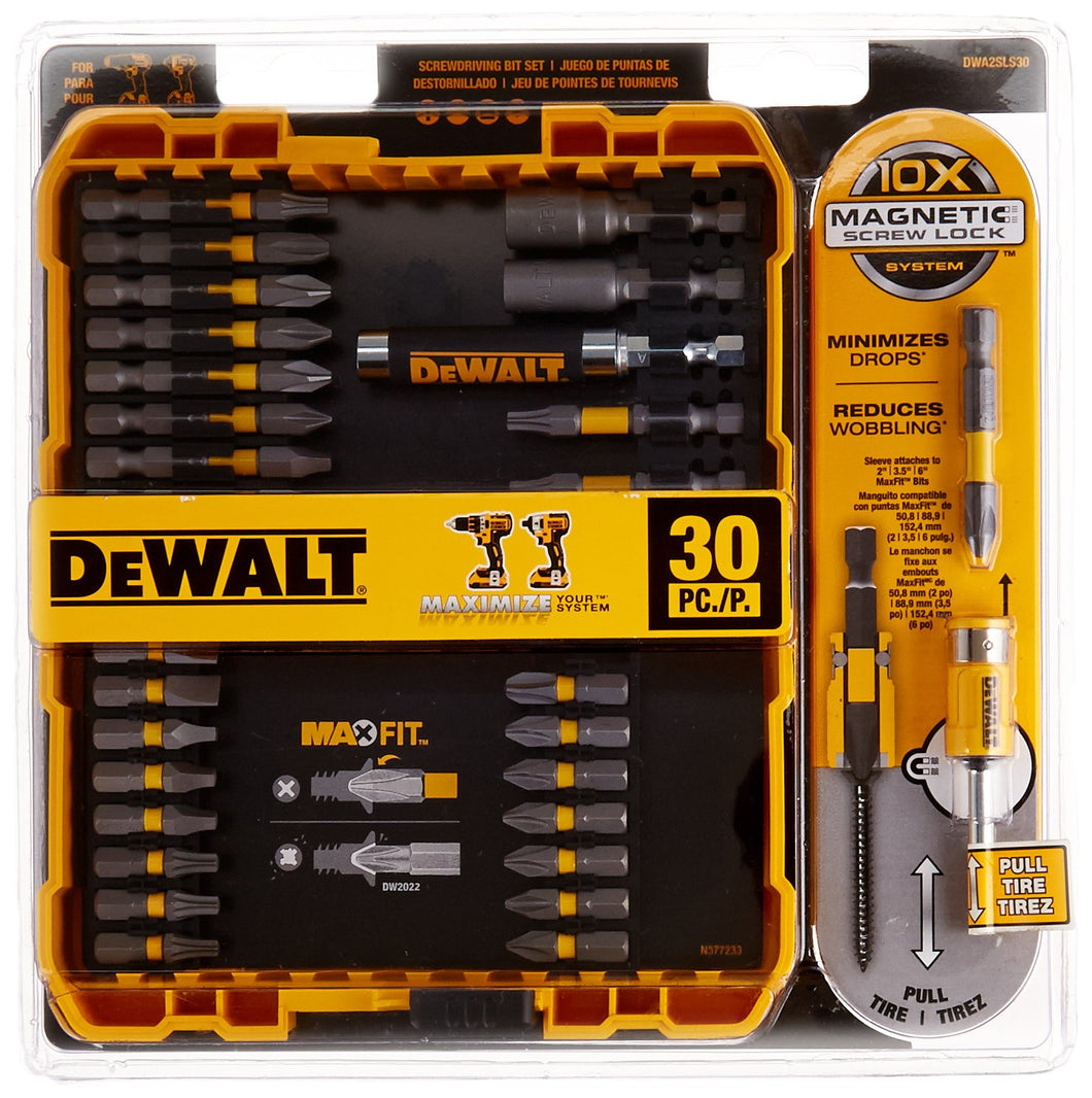 DEWALT DWA2SLS30 MAXFIT(TM) Screw Lock Set (30-Piece; with Sleeve)