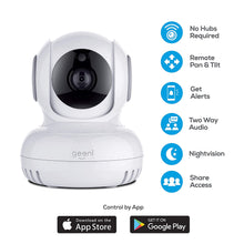 Load image into Gallery viewer, Geeni Sentinel Wireless Security Camera, WiFi Home Surveillance IP Camera for Baby/Elder/Pet/Nanny Monitor, Pan/Tilt, Two-Way Audio &amp; Night Vision