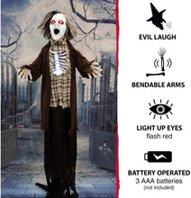 Load image into Gallery viewer, Haunted Hill Farm HHZOMB-1FLSA Life-Size Animatronic Zombie, Color 1