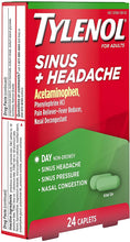 Load image into Gallery viewer, Tylenol Sinus + Headache Non-Drowsy Daytime Caplets with Acetaminophen &amp; Phenylephrine HCl, 24 ct