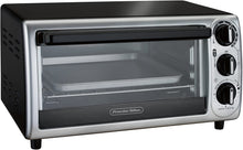Load image into Gallery viewer, Proctor Silex 4-Slice Modern Countertop Toaster Oven with Bake Pan, Black (31122)