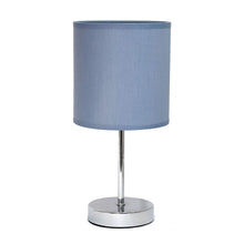 Load image into Gallery viewer, Simple Designs Home LT2007-PRP Simple Designs Chrome Mini Basic Table Lamp with Fabric Shade, 5.51" x 5.51" x 11.81", Purple