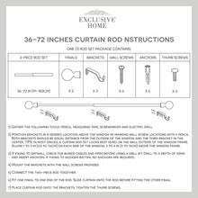 Load image into Gallery viewer, Exclusive Home Curtains 1&quot; Window Curtain Rod and Finial Set