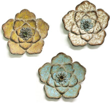 Load image into Gallery viewer, Stratton Home Decor Set of 3 Rustic Flower Wall Decor W X 1.00 D X 8.25 H, Multi