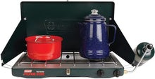 Load image into Gallery viewer, Coleman Gas Camping Stove | Classic Propane Stove, 2 Burner, 4.1 x 21.9 x 13.7 Inches