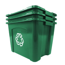 Load image into Gallery viewer, Stackable Recycling Box, 14 gal, Green