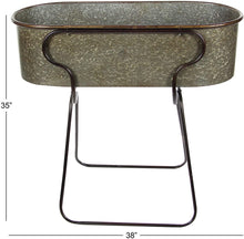 Load image into Gallery viewer, Deco 79 Metal Planter Stand, Gray/Black, 36&quot; x 38&quot;