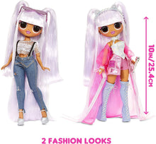 Load image into Gallery viewer, LOL Surprise OMG Remix Kitty K Fashion Doll – with 25 Surprises, Plays Music, with Extra Outfit, Shoes, Hair Brush, Doll Stand, Lyric Magazine, and Record Player Package - For Girls Ages 4+