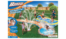 Load image into Gallery viewer, Banzai Inflatable Aqua Drench 3-in-1 Splash Park (Sprinkler, Slide and Pool)