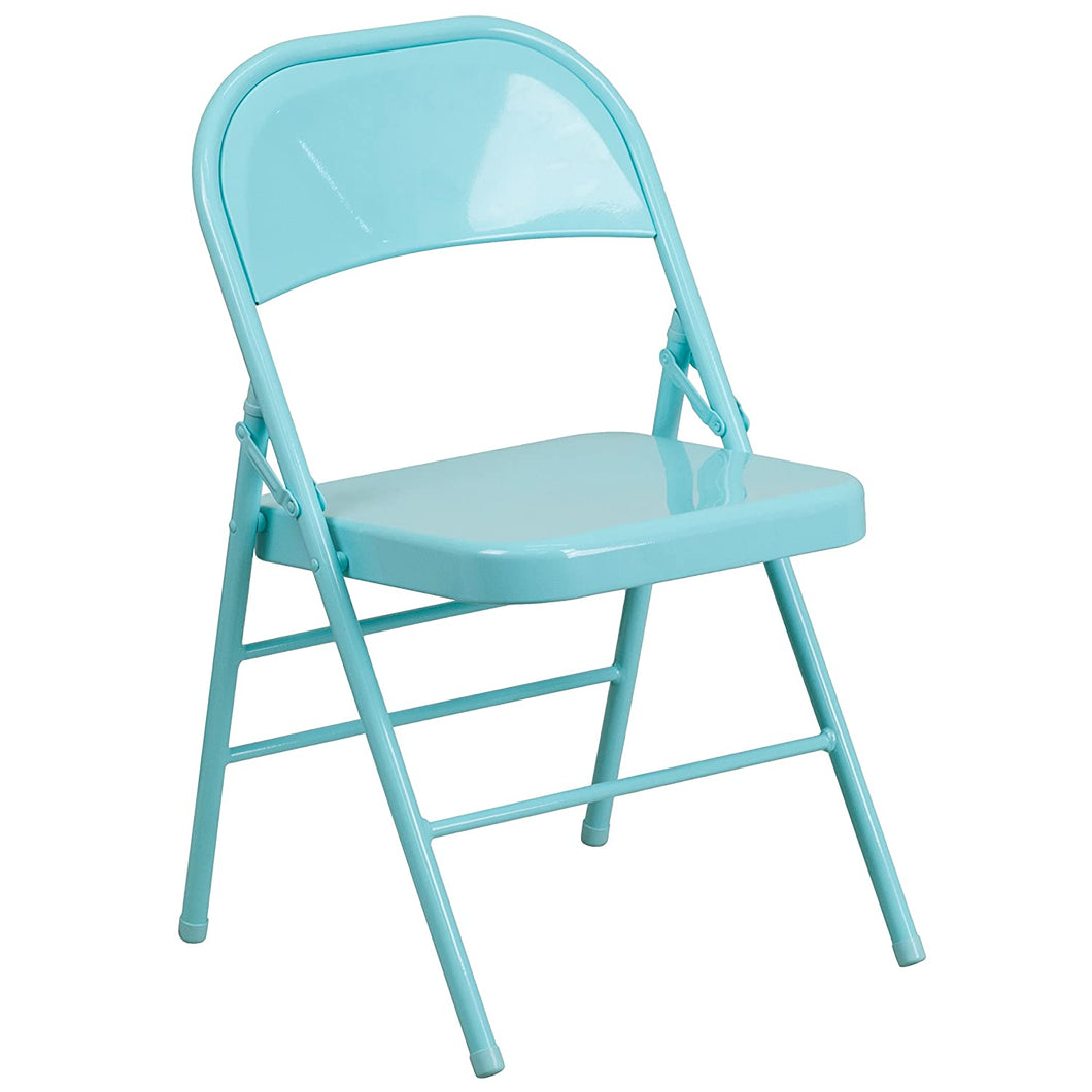 Flash Furniture Hercules Series Triple Braced and Double Hinged Metal Folding Chair