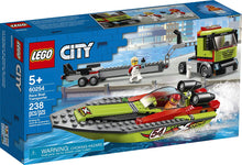 Load image into Gallery viewer, LEGO City Race Boat Transporter 60254 Race Boat Toy, Fun Building Set for Kids, New 2020 (238 Pieces)
