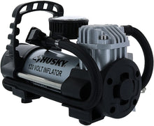 Load image into Gallery viewer, Husky HY120 120 Volt Tire Inflator w/ 130 PSI Glow in the Dark Analog Pressure Gauge
