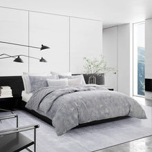 Load image into Gallery viewer, Vera Wang Ghost Flower Duvet Cover, Queen, Blue Lavender