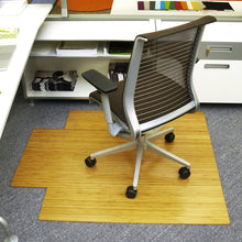 Load image into Gallery viewer, Anji Mountain Bamboo Deluxe Roll-Up 8mm Chairmat w/Lip in Dark Cherry