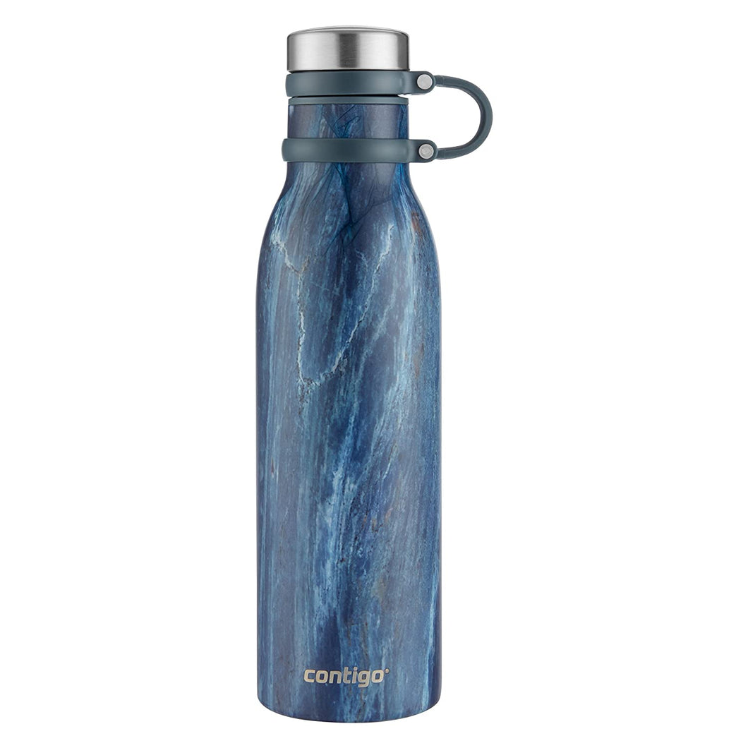 Contigo 2045468 Couture Vacuum-Insulated Stainless Steel Water Bottle, 20oz, Blue Slate
