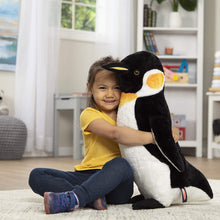 Load image into Gallery viewer, Melissa &amp; Doug Penguin Giant Stuffed Animal (Wildlife, Soft Fabric, Beautiful Penguin Markings, 23.5" H x 17" W x 9.8" L, Great Gift for Girls and Boys - Best for 3, 4, 5 Year Olds and Up)