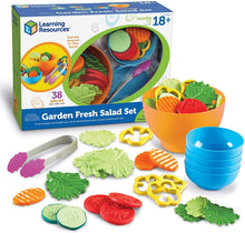 Load image into Gallery viewer, Learning Resources Garden Fresh Salad Set, Vegetables, Play Food, 38 Piece Set, Ages 2+